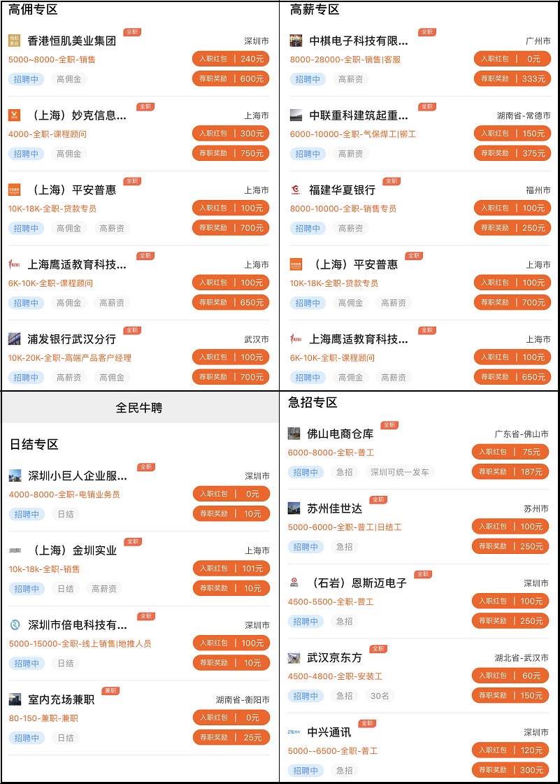 全民牛聘,一个通过社交分享就业机会的新型招聘平台-惠民星球